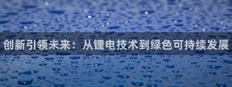 在k豆钱包买5000豆卖给谁：创新引领未来：从锂电技术到绿色可持续发展